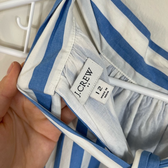 J.Crew Blue and White Striped Cotton Work Summer SunDress Dress Size 12 - Picture 10 of 15